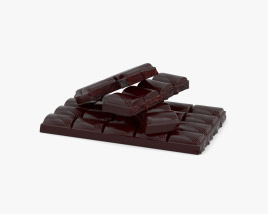 Плитка шоколада 3D модель
