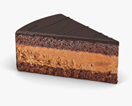 Шоколадный торт 3D модель