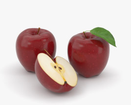 Красное яблоко 3D модель