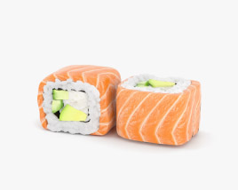 Sushi Philadelphia Roll 3D model