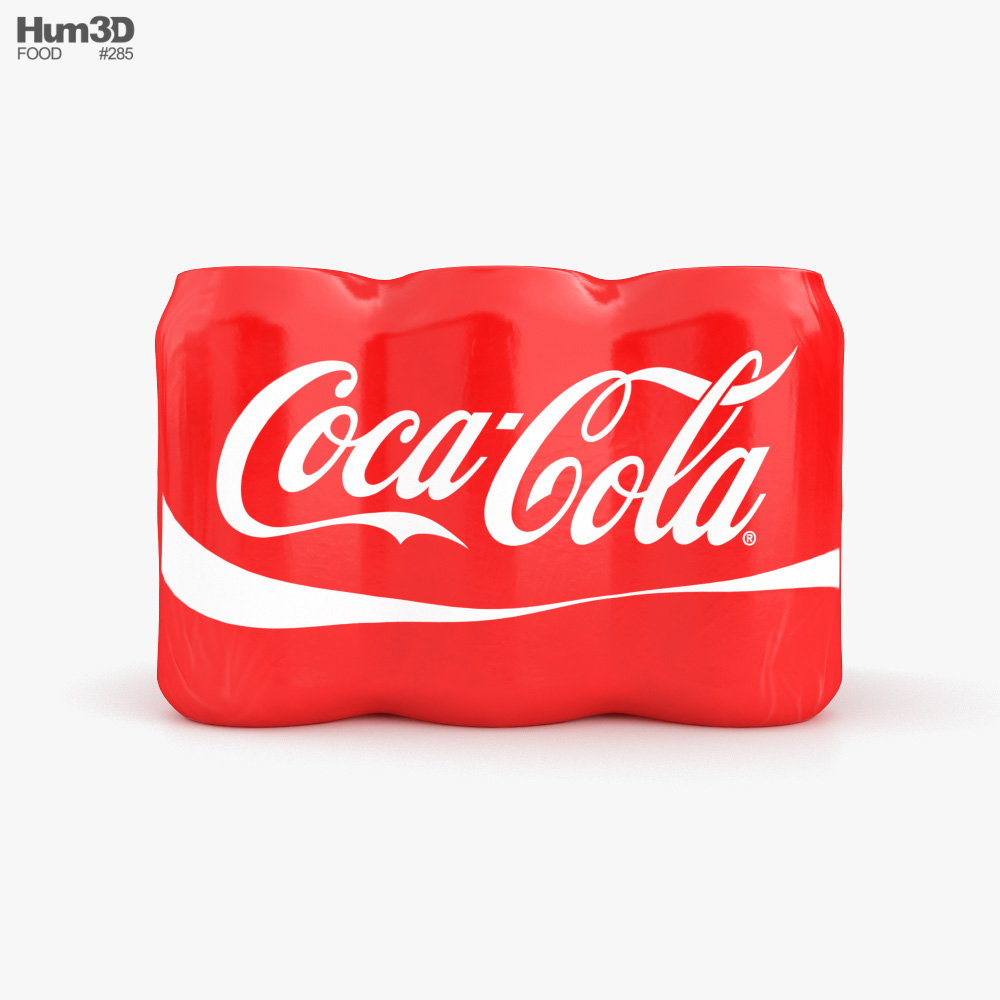 Coca-Cola-Dosen-Paket 3D-Modell - Herunterladen Lebensmittel on