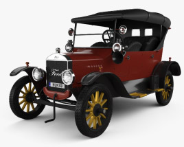 Ford Model T 4door Tourer 1924 3D模型
