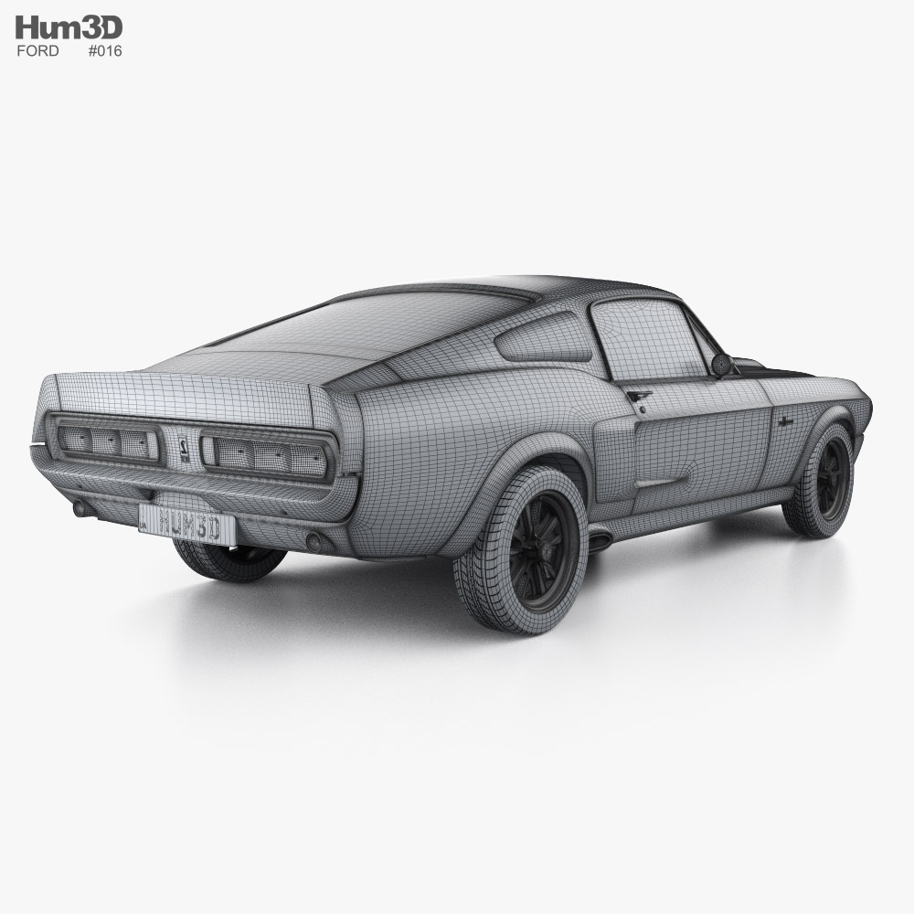 Ford Mustang Shelby GT500 Eleanor 1970 3Dモデル - ダウンロード Sports car on  3DModels.org