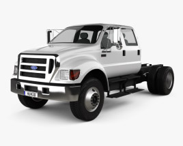 Ford F-650 / F-750 Cabina Doble Chassis 2014 Modelo 3D