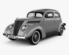 Ford V8 Model 78 Standard (78-700A) Tudor Седан 1937 3D модель