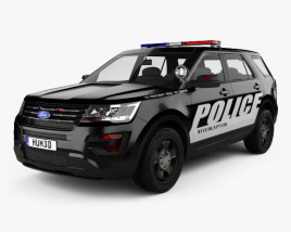 Ford Explorer Polizia Interceptor Utility 2019 Modello 3D