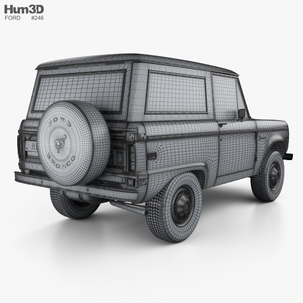 Ford Bronco 1975 3Dモデル - ダウンロード Crossover SUV on 3DModels.org