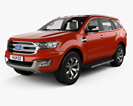 Ford Everest with HQ interior 2017 3D model