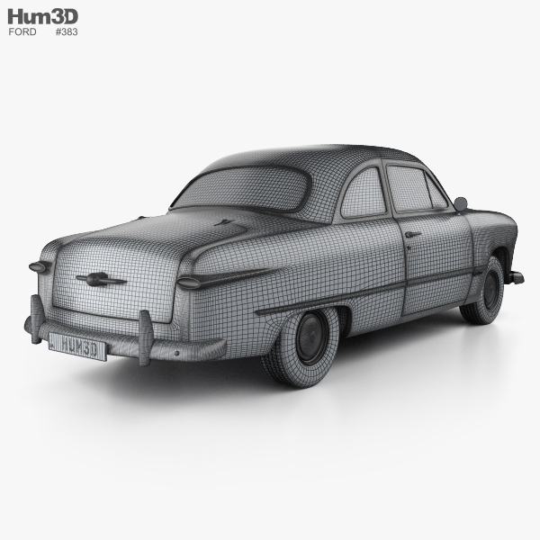 Ford Custom Club クーペ 1949 3Dモデル - ダウンロード Sports car on 3DModels.org