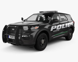 Ford Explorer Polícia Interceptor Utility 2022 Modelo 3d