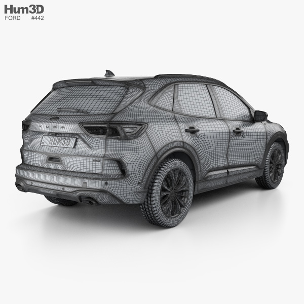 Ford Kuga hybrid ST-Line 2022 3D-Modell - Herunterladen Fahrzeuge