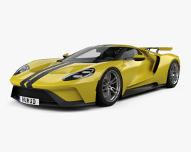 Ford GT 인테리어 가 있는 2020 3D 모델 