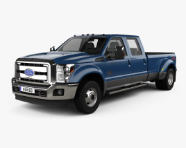 Ford F-450 SuperDuty Crew Cab Dually Lariat 2018 3D 모델 