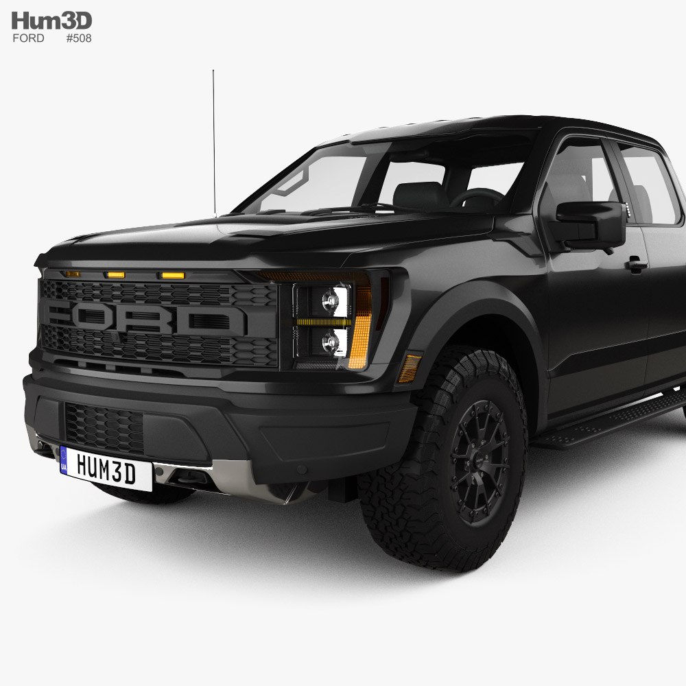 Ford F-150 Super Crew Cab 5.5 ft Bed Raptor Performance Package 2024 3Dモデル