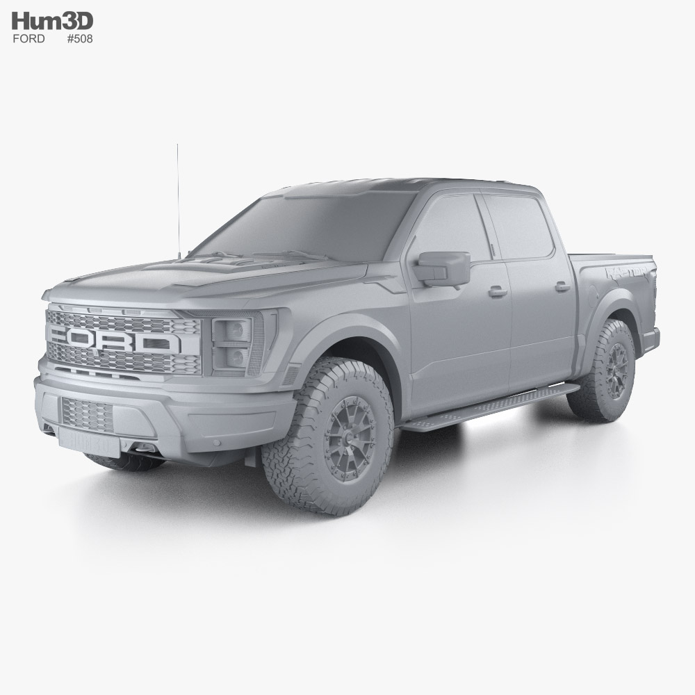 Ford F-150 Super Crew Cab 5.5 ft Bed Raptor Performance Package 2024 3Dモデル