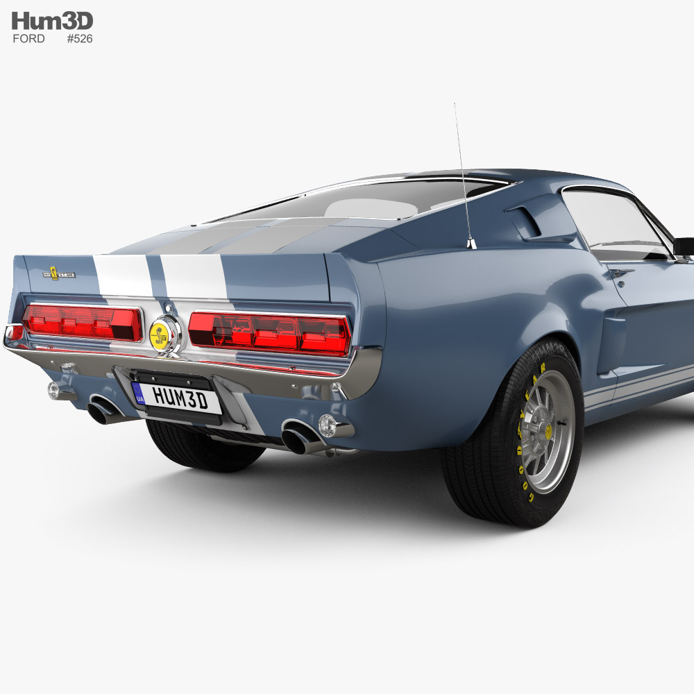 Ford Mustang Shelby GT 500 1967 3D-Modell - Herunterladen Fahrzeuge on