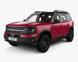 Ford Bronco Sport with HQ interior and engine 2024 3D model