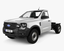 Ford Ranger Single Cab Chassis XL 2024 3D model