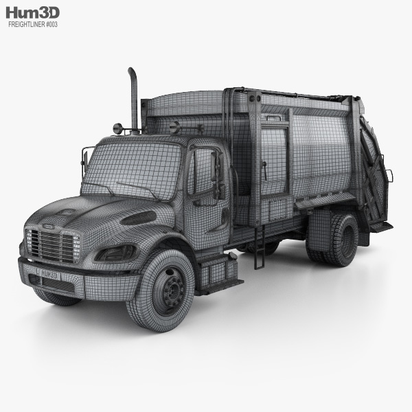 Freightliner M2 Heil PT 1000 Garbage Truck 2014 3D model - Download  Vehicles on