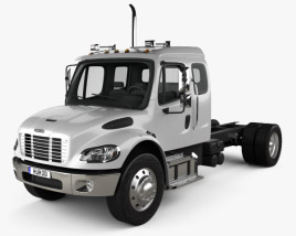 Freightliner M2 Extended Cab Вантажівка шасі 2017 3D модель