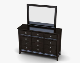 Ashley Martini Suite Dresser & mirror 3D model