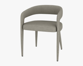 CB2 Lisette Grey Chaise de salle à manger Modèle 3D