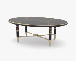 Caracole Everly Oval Cocktail table 3D model
