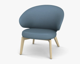 Fritz Hansen Let Cadeira de Lounge Modelo 3d