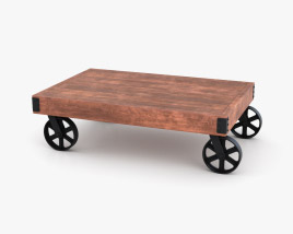 Industrial Cart Table Basse Modèle 3D