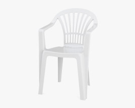 Пластиковый стул 3D модель