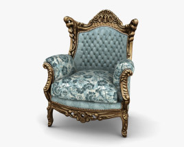 Кресло в стиле барокко 3D модель