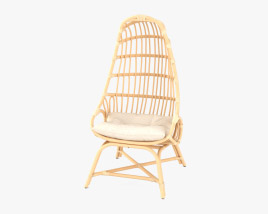 Rattan Fallon Cadeira de casulo Modelo 3d