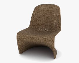 Encinitas All Weather Wicker Cadeira de Lounge Modelo 3d