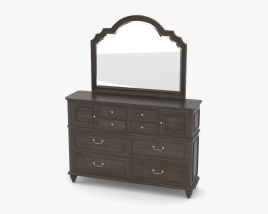 Charleston Dresser And Mirror 3D model
