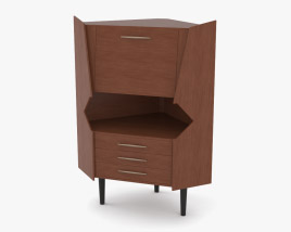 Hester Corner Bar Cabinet Modèle 3D