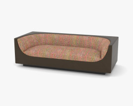Jorge Zalszupin Mid Century Modern Cubo Sofa 3D-Modell