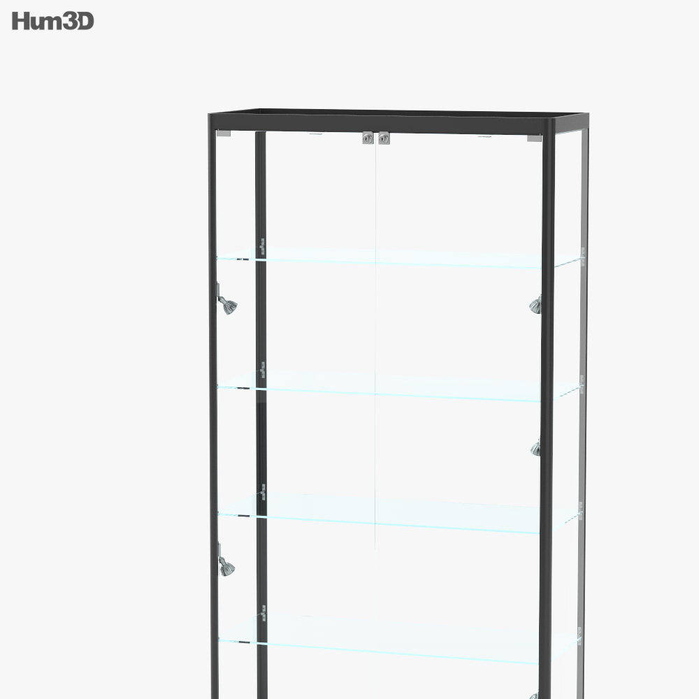 Glass display case V3 (131xPr47xH180), modeling display cases, for curtains