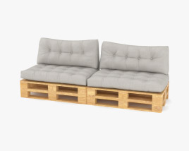 Outdoor Pallet sofa 3D model