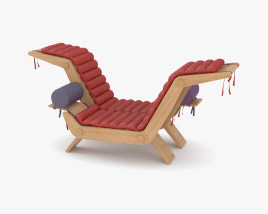 Perriand Double Chaise Lounge 3D model