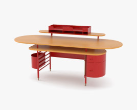 Frank Lloyd Wright Johnson Wax Office Table 3D 모델 