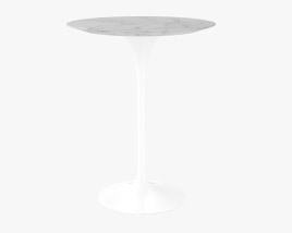 Eero Saarinen Tulip Side Marble Table Ronde Modèle 3D
