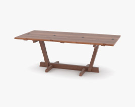George Nakashima Woodworkers Conoid Table Modèle 3D