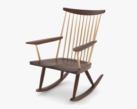 George Nakashima Woodworkers Lounge Rocker chair 3D model