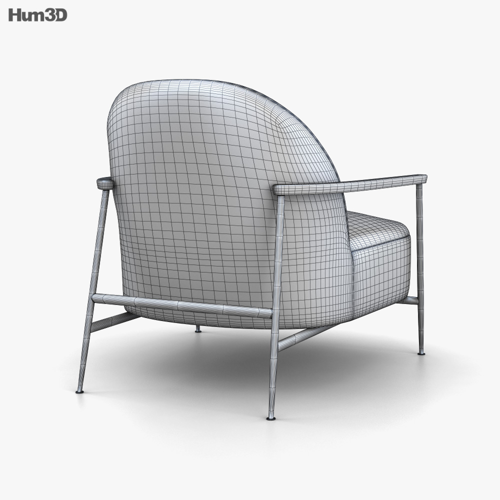 Gubi Sejour Lounge chair 3D model - Download Furniture on