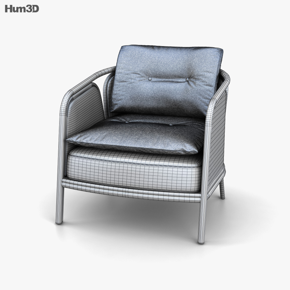 Mcguire Ojai Lounge chair 3D model - Download Furniture on