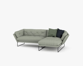 Saba Italia New York Угловой диван 3D модель