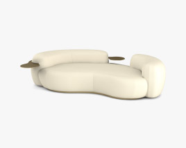 Secolo Tateyama White Sofa 3D-Modell