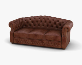 Oxford Тримісний диван 3D модель