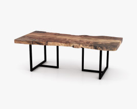 Urban Wood Slab Tavolo da Pranzo Modello 3D