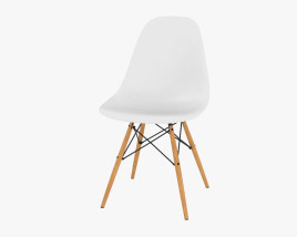 Vitra Eames Plastic DSW Приставний стілець 3D модель